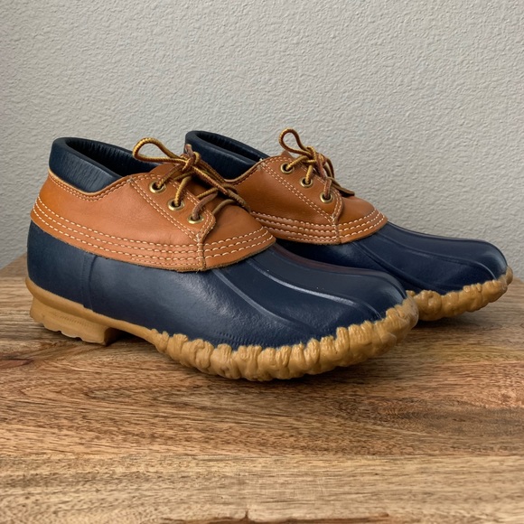L.L. Bean Shoes | LL Bean Maine Hunting Gumshoe Rain Boots Tan Navy | Color: Blue/Tan | Size: 7 | Franki_Beanie's Closet